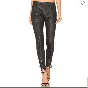 Pam & Gela Coated Sateen Lace Up Pants